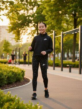 Nike Sportswear Favorites All Over Print Tight Girls, Size Medium